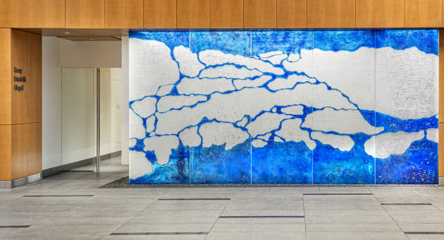 Stamford Hospital, Carey Interfaith Chapel, Art Glass Wall