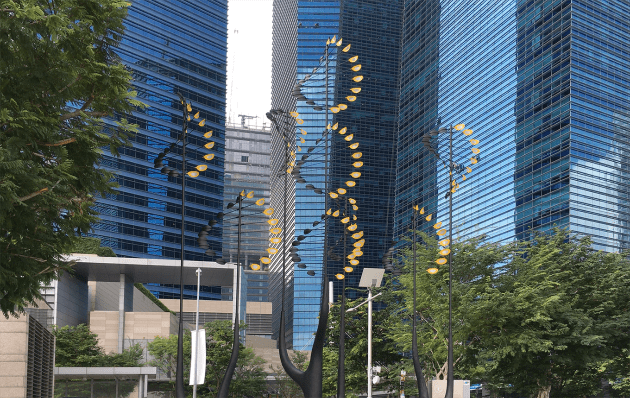 Youth Olympic Games Commemorative Sculpture- “Breathe” wind kinetic sculpture