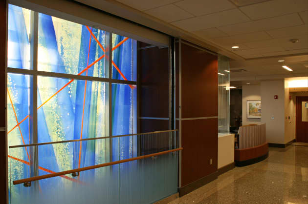 Blown glass murals for Parkview Regional Medical Center