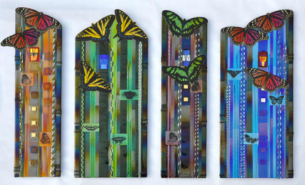 Glass Butterfly Wall