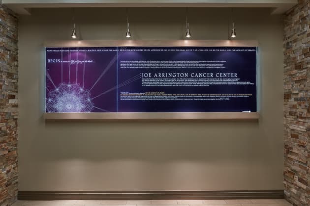 Welcome Wall, Donor Tribute, History Wall, and Prayer Niche