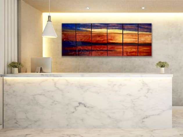 SUNSET in 18 PANELS