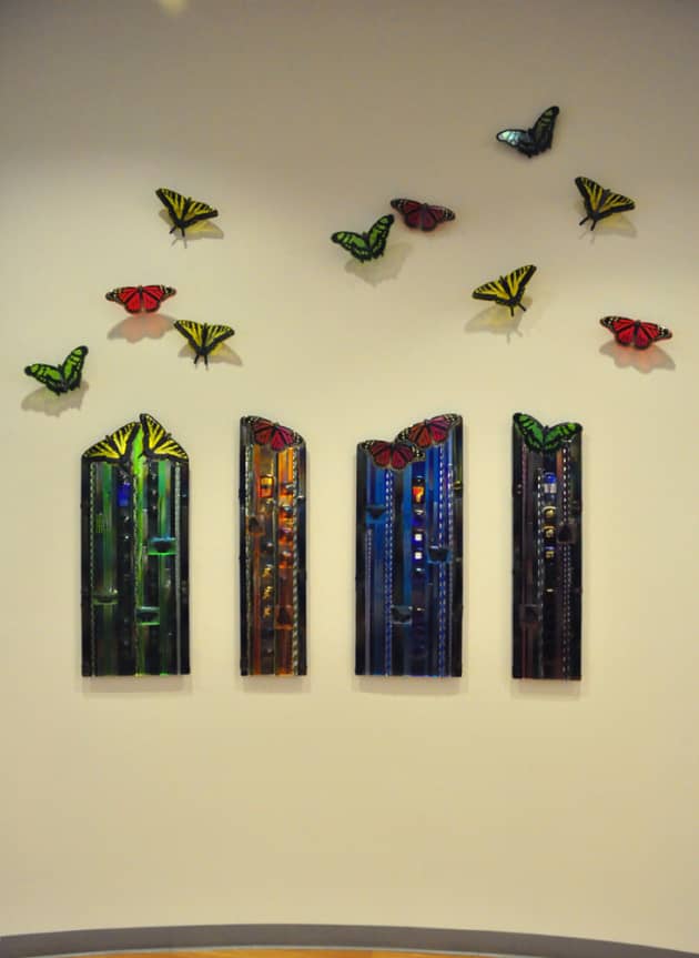 Glass Butterfly Wall