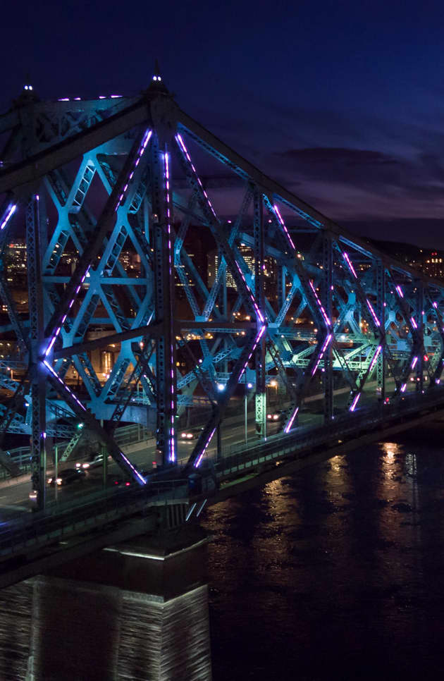 Jacques Cartier Bridge Interactive Illumination