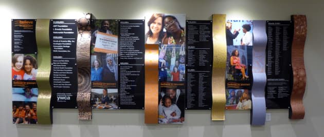 YWCA Donor Wall