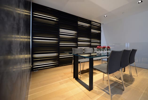 Shou Sugi Ban Slat Wall