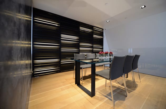 Shou Sugi Ban Slat Wall
