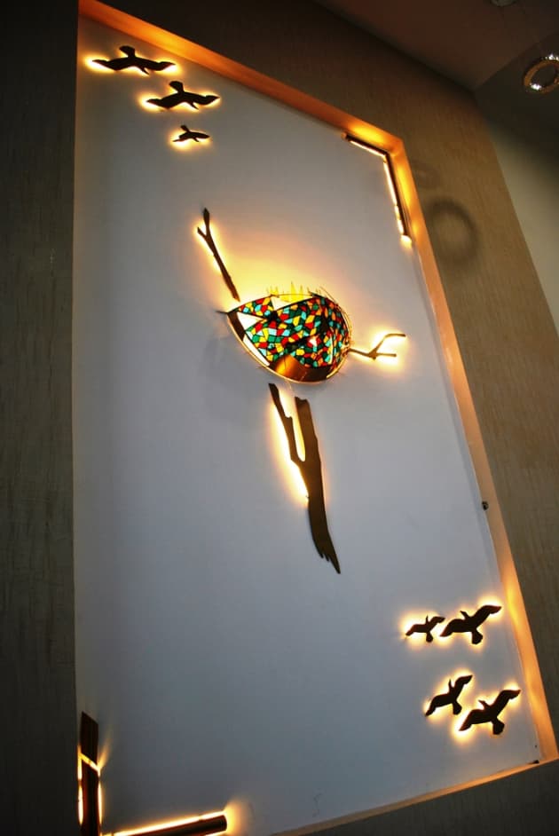 Nature with Steel, Stain glass & light