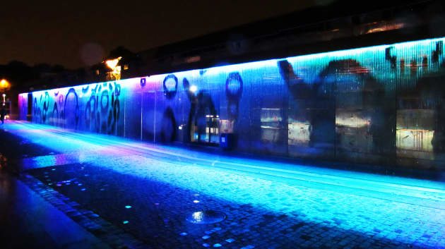 Digital Water Wall at Hydropolis