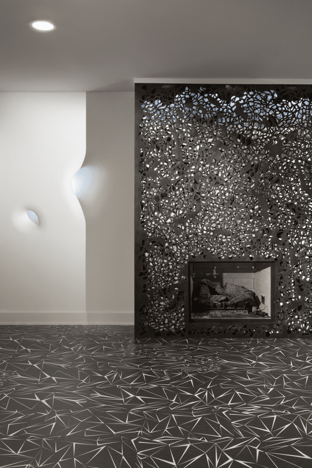 Residential Fire Surround and Light Wall