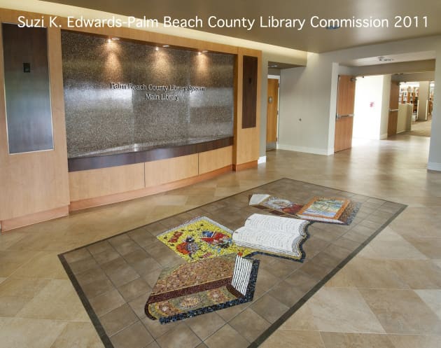 "Books on a Library Floor"