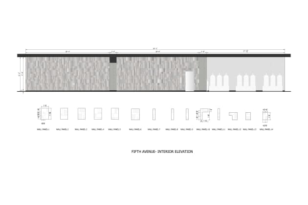 Fifth Avenue Club – 3D Sculpture Wall