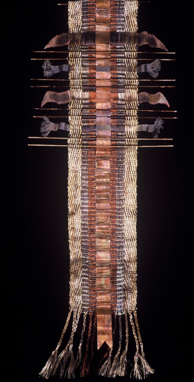 Three Woven Metal Banners