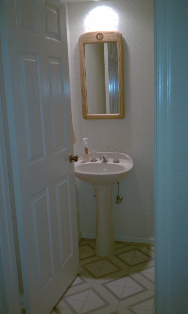 Contemporary Lift to an Outdated Powder Room