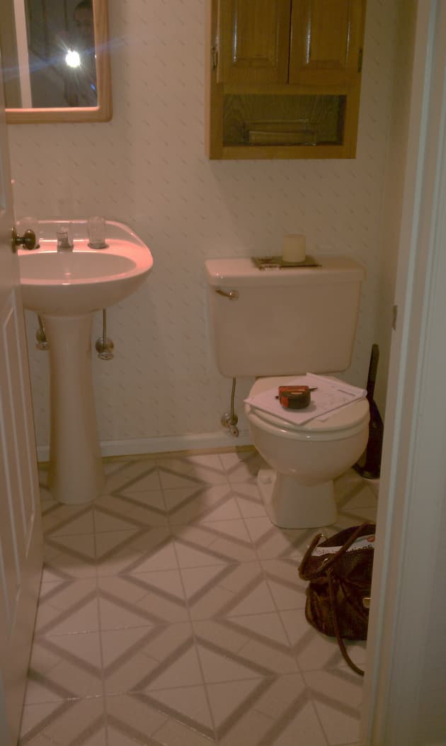 Contemporary Lift to an Outdated Powder Room