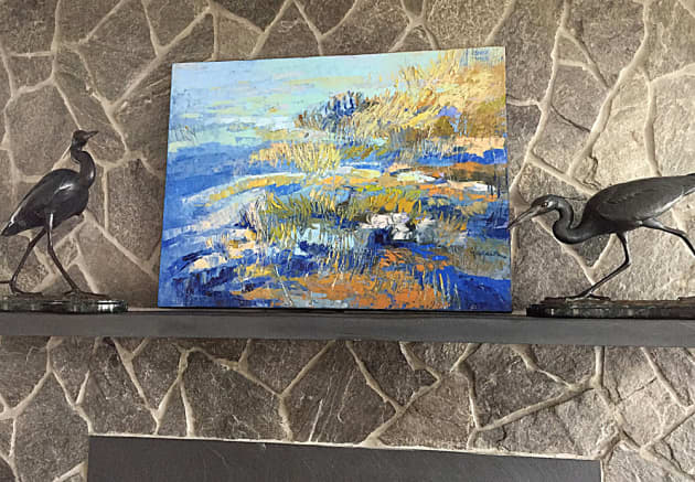 Water Theme Blue Abstract Landscape Paintings