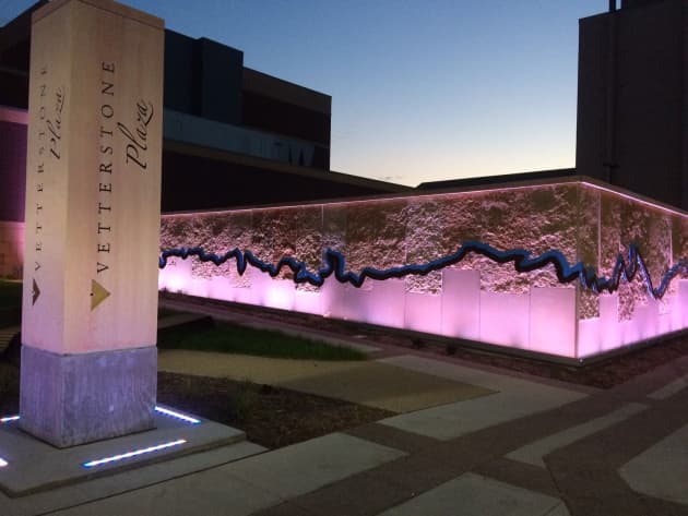 Vetter Stone Plaza River Wall