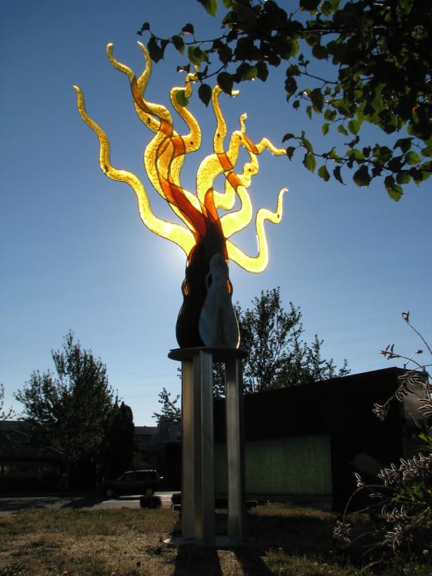 Octavia Fused Glass Sculpture