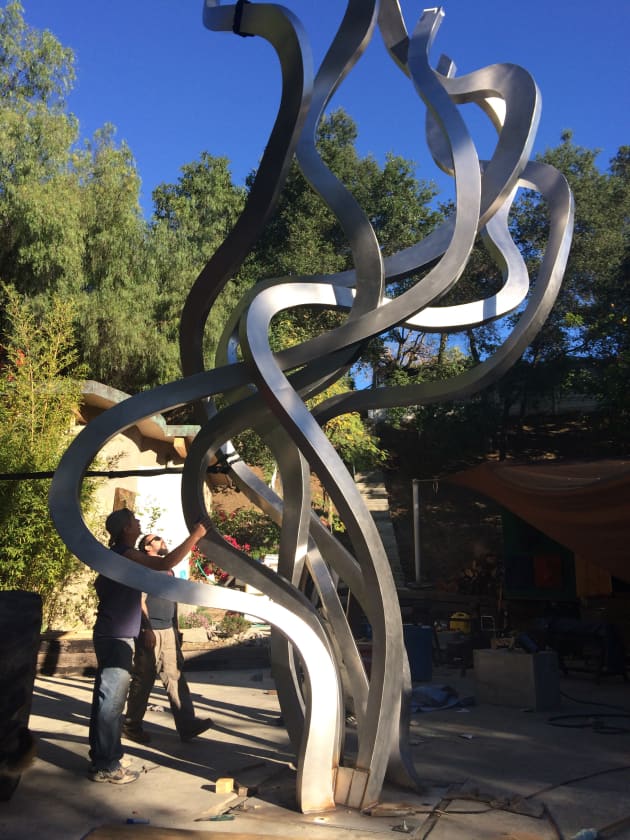 Untitled (Vertical Twisting Elements)