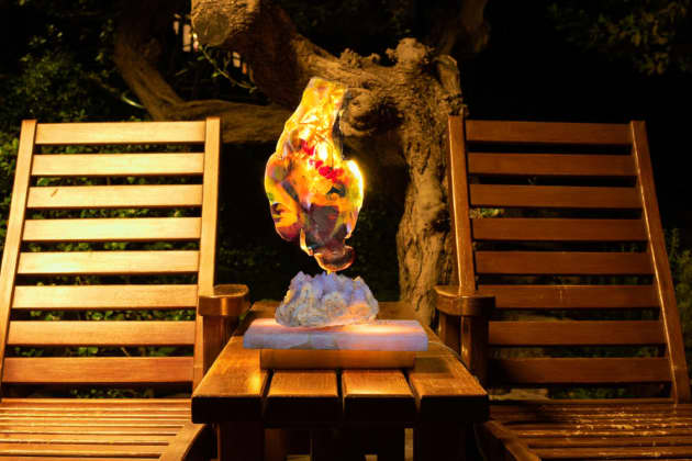 Crystal lighting for spa