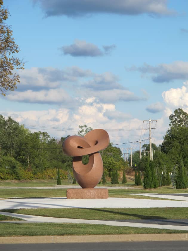 Infinity, Red Granite Sculpture