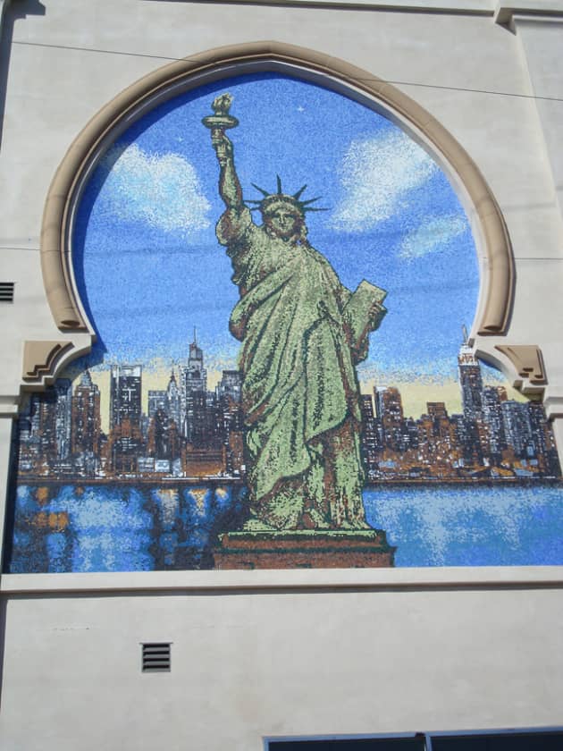 Beautiful Paintings Become Glass Mosaic Exterior Architectural Features