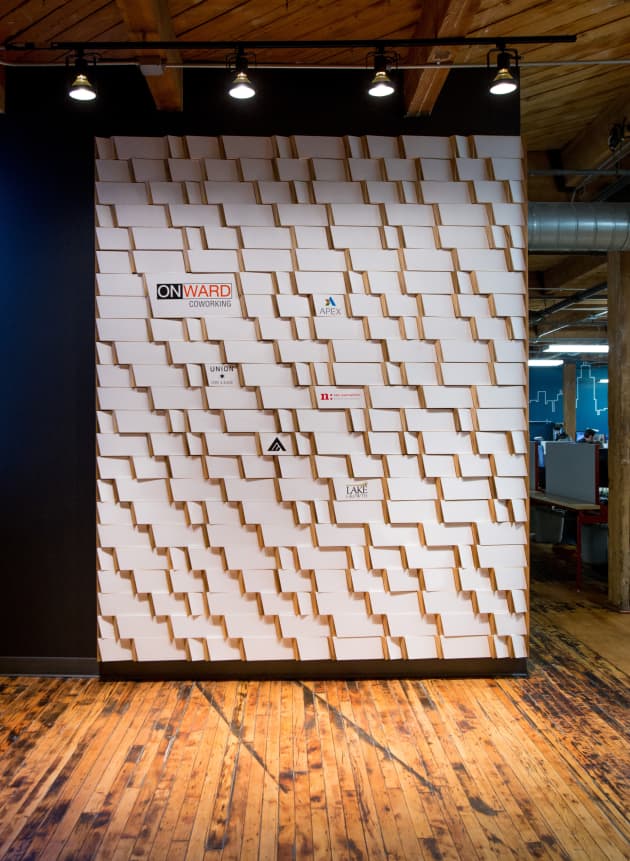Onward Coworking Reception Wall