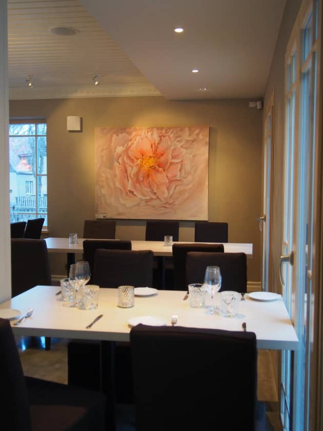"Pink makes me happy" Floral Paintings in restaurant