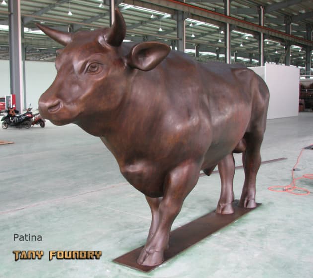 Life Size Bronze Bull Bronze Casting