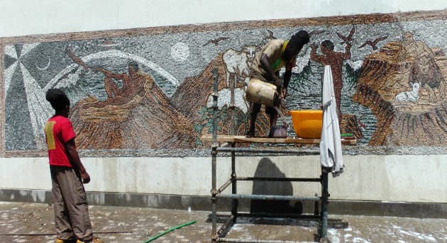 Garden of Eden Stone Mosaic