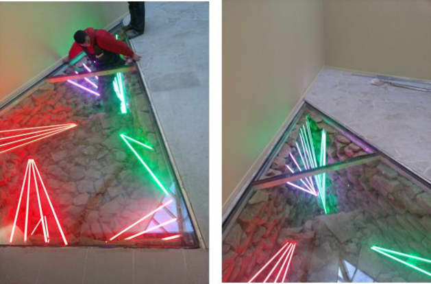 GOLDEN GATE MEETS GOLDEN GATEWAY / Transformative walls- smart glass- facades glass- video-LED art