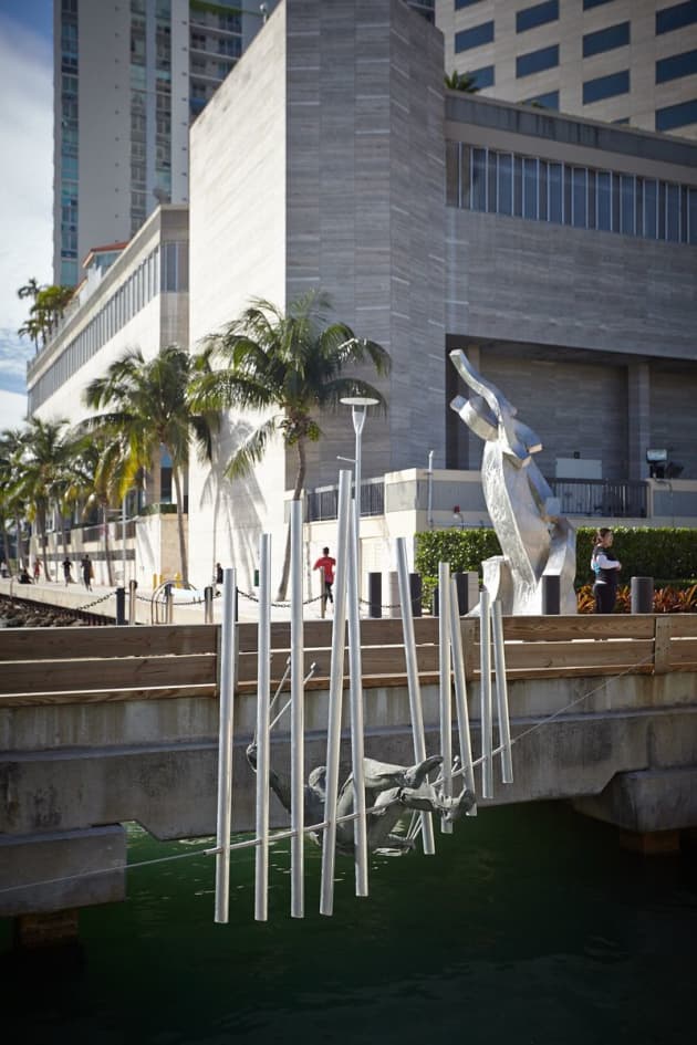 Balancing Sculptures Downtown Miami