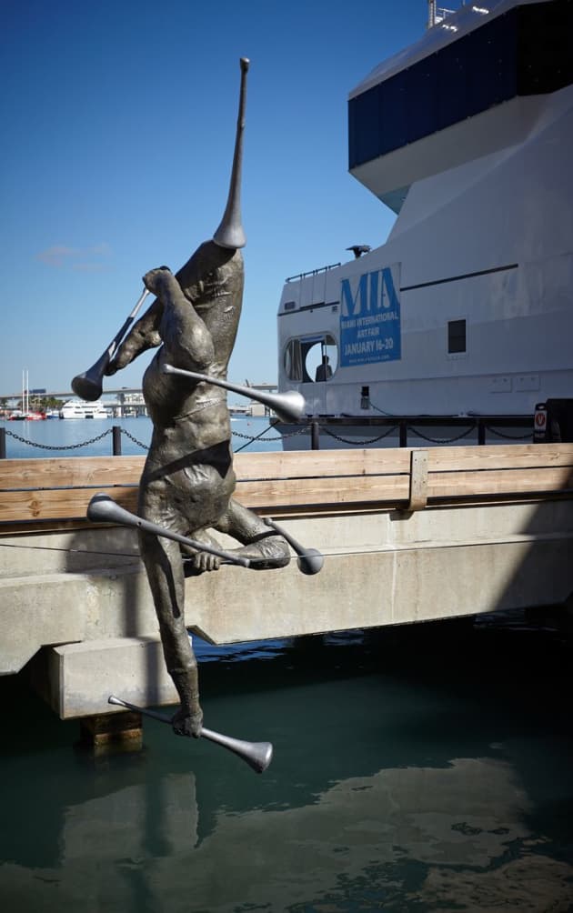 Balancing Sculptures Downtown Miami