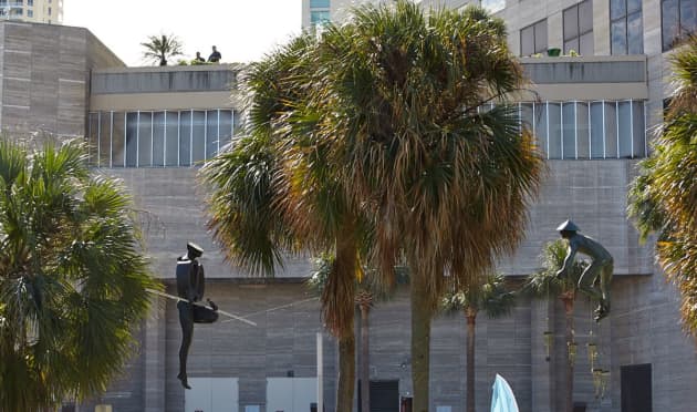 Balancing Sculptures Downtown Miami