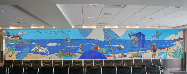 A Day at the Beach Mosaic Mural