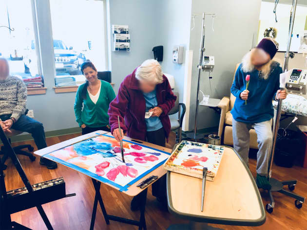 Artist in Chemotherapy Treatment Room