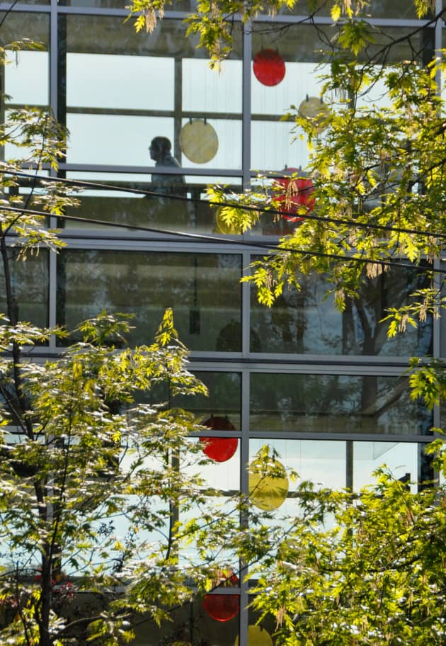 Glass Atrium Sculpture and Donor Wall