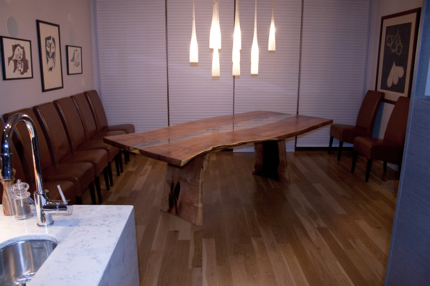 project: mesquite slab dining table - codaworx project: mesquite slab dining table - codaworx