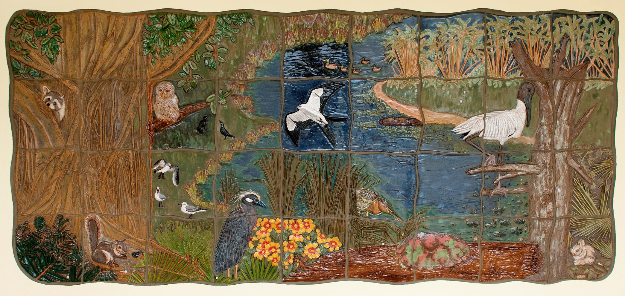 "Serenity Shared" Sculpted Tile Mural