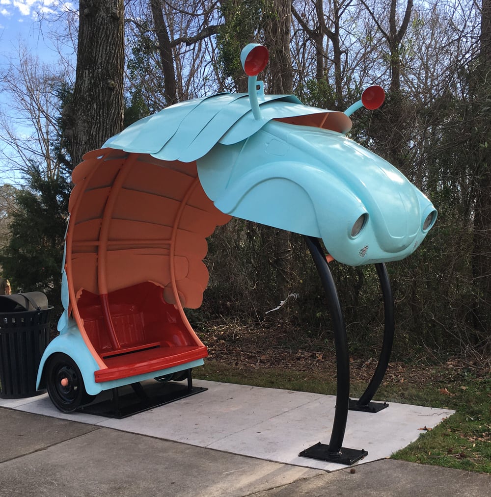 Pillbug bus shelter