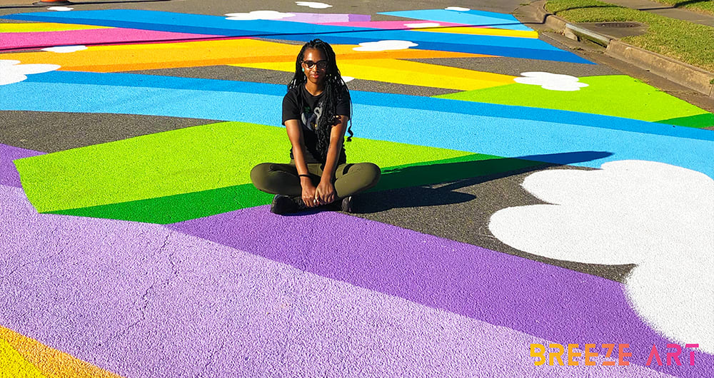 “UPWARD & ONWARD” Denby Park Asphalt Mural, Norfolk, VA