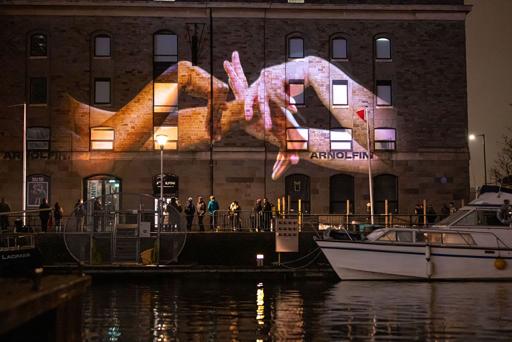 Hand Ships Sail: Sign Language projection art