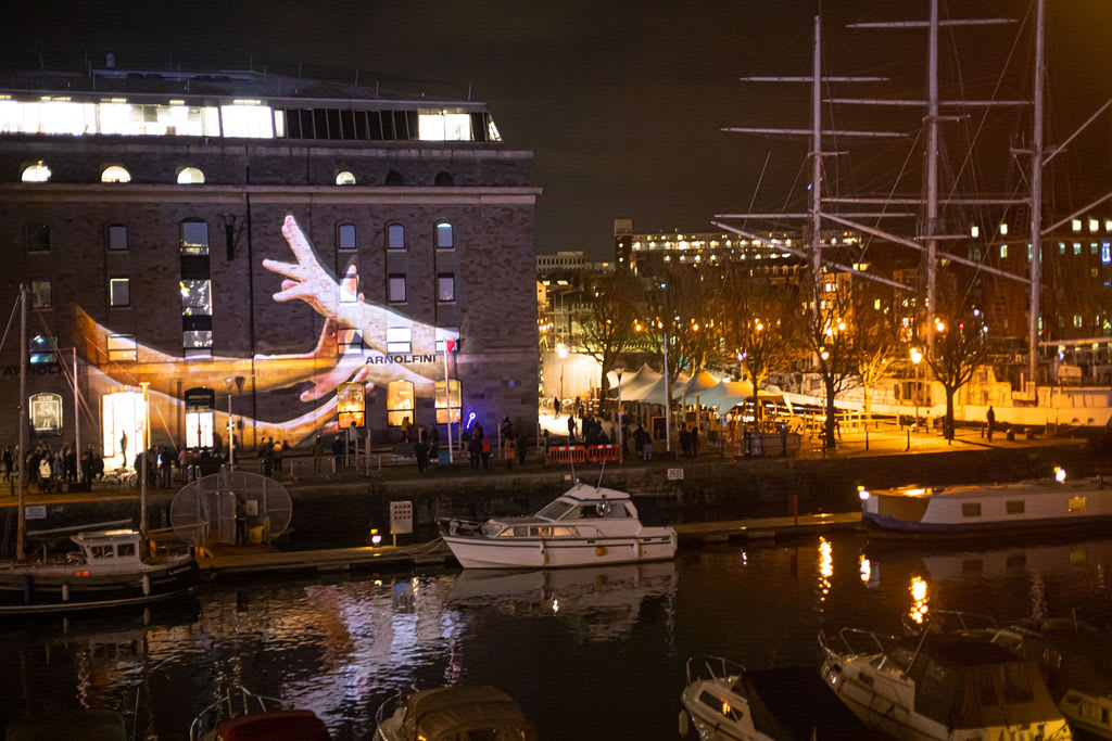 Hand Ships Sail: Sign Language projection art