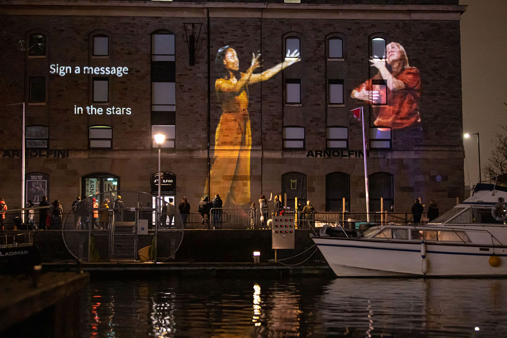 Hand Ships Sail: Sign Language projection art