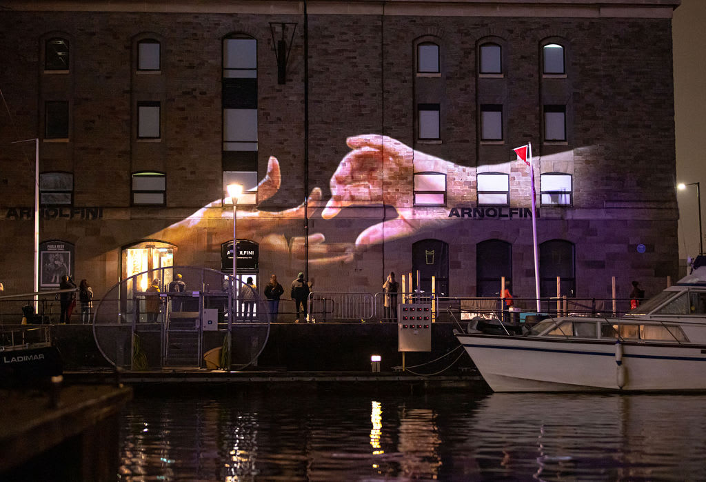 Hand Ships Sail: Sign Language projection art