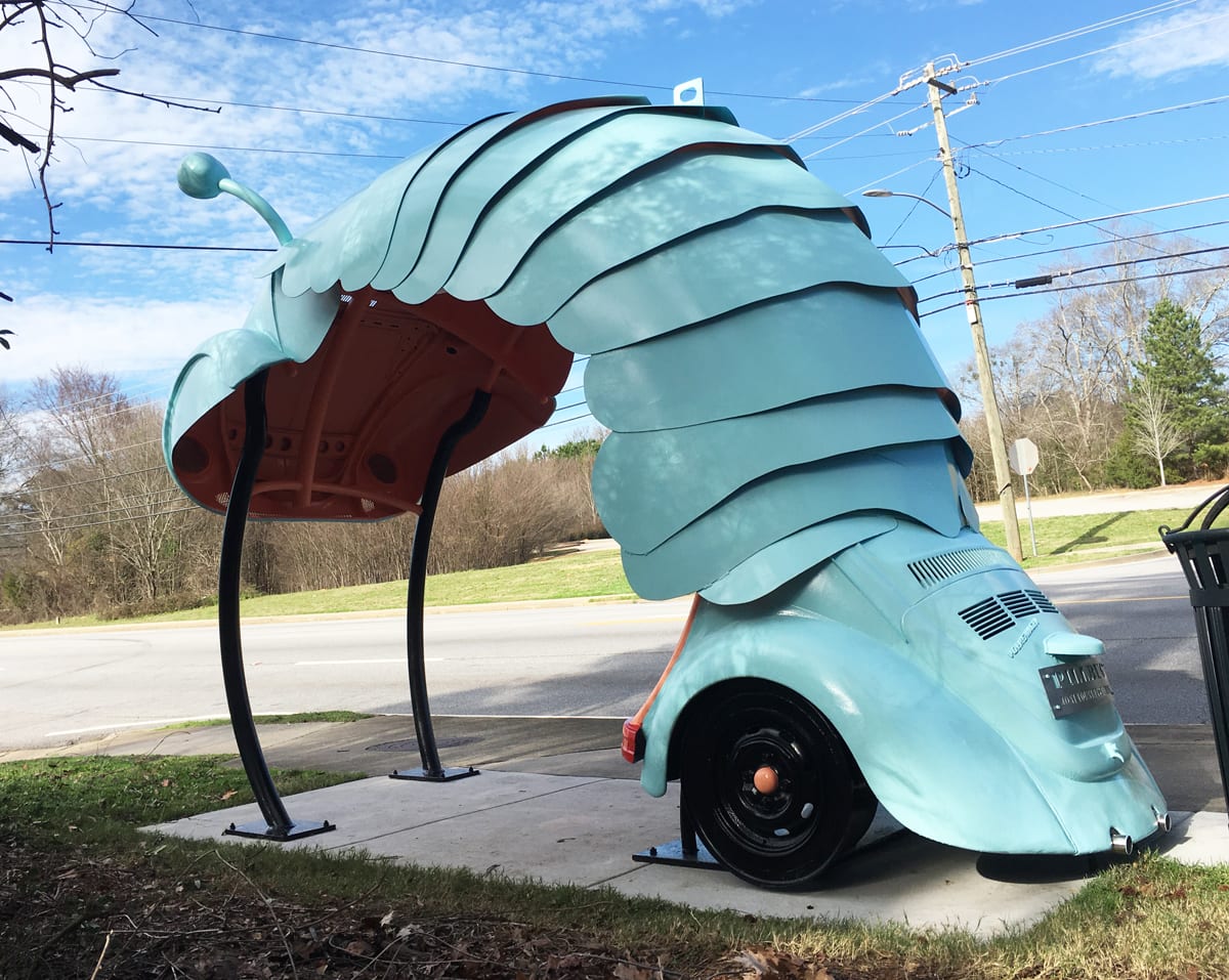 Pillbug bus shelter