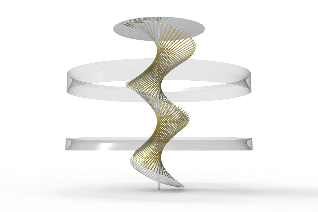 Stainless Steel Atrium Sculpture, Koningsdam cruise ship, Holland America Line’s Pinnacle-class
