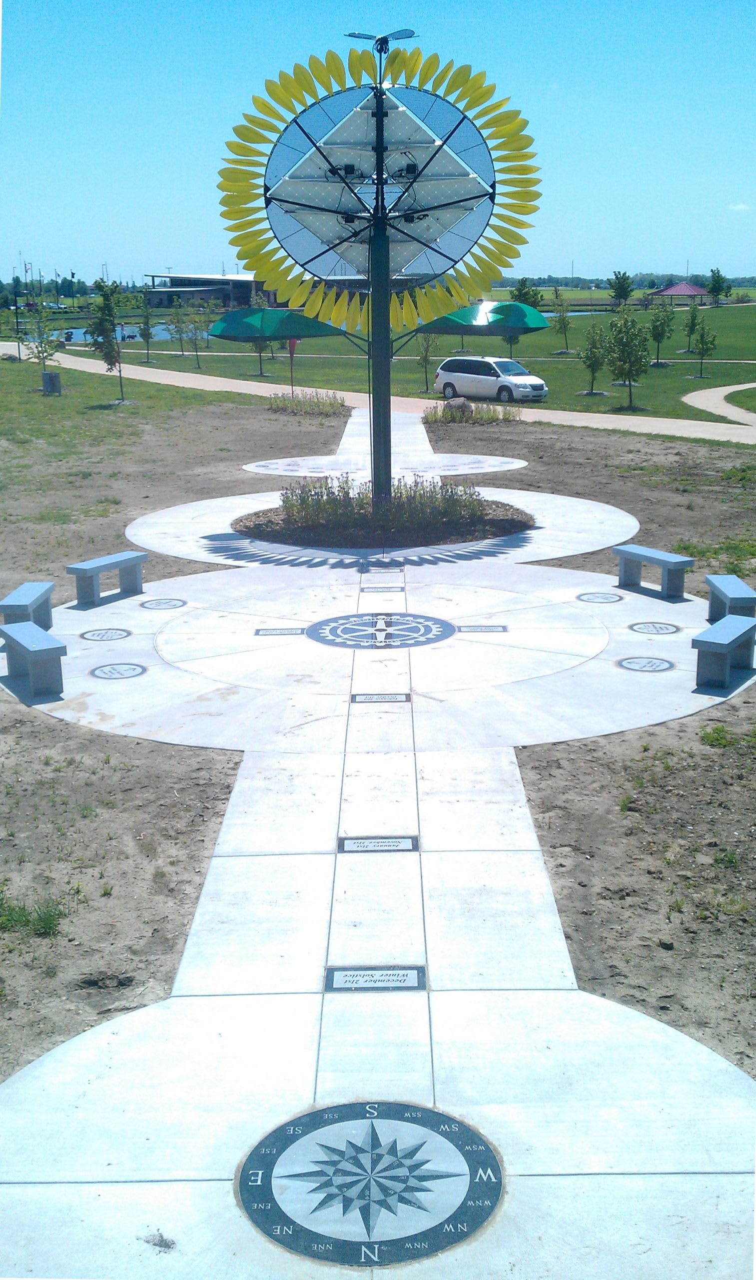 Solar Sunflower Calendar Garden