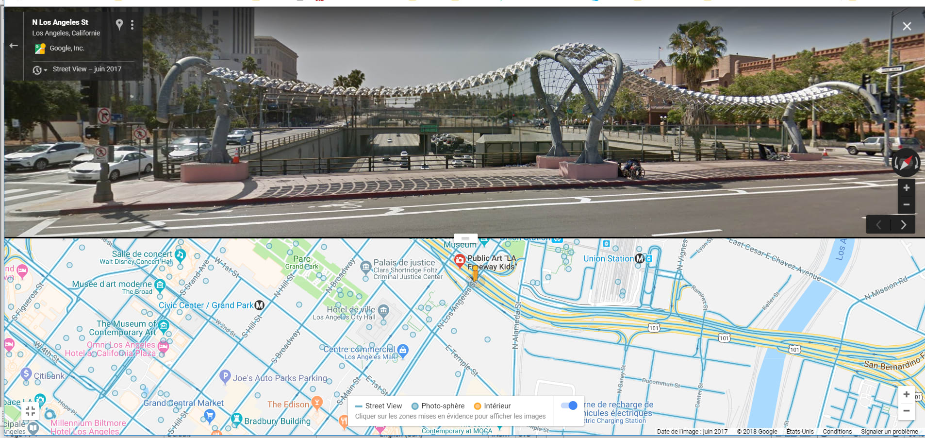 The Gateway to Los Angeles (Twin Dragons) on Los Angeles Street
