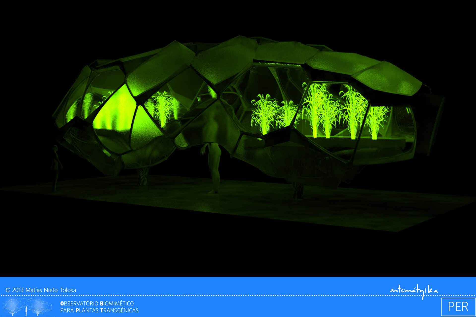 Bioluminescent pavilion